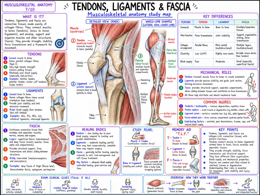 Musculoskeletal anatomy visual mind map