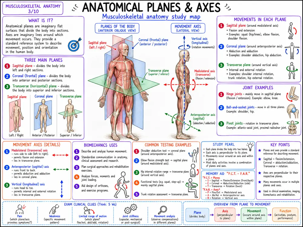Musculoskeletal anatomy visual mind map