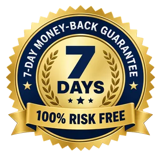 7-day money-back guarantee seal