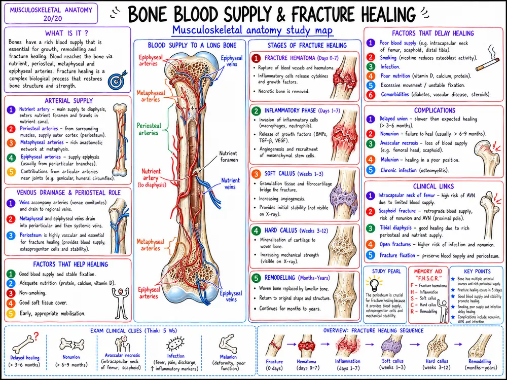 Musculoskeletal anatomy visual mind map