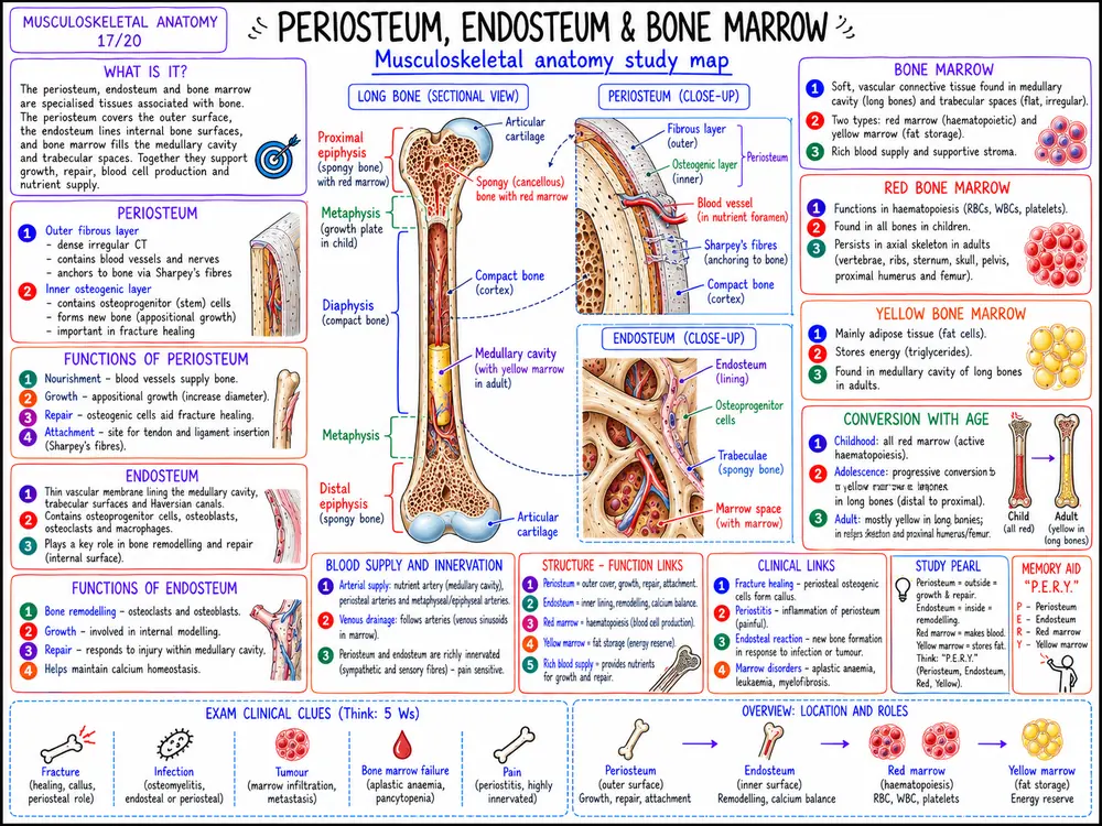 Musculoskeletal anatomy visual mind map