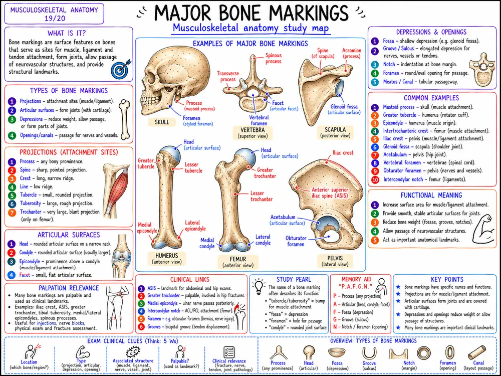 Musculoskeletal anatomy visual mind map