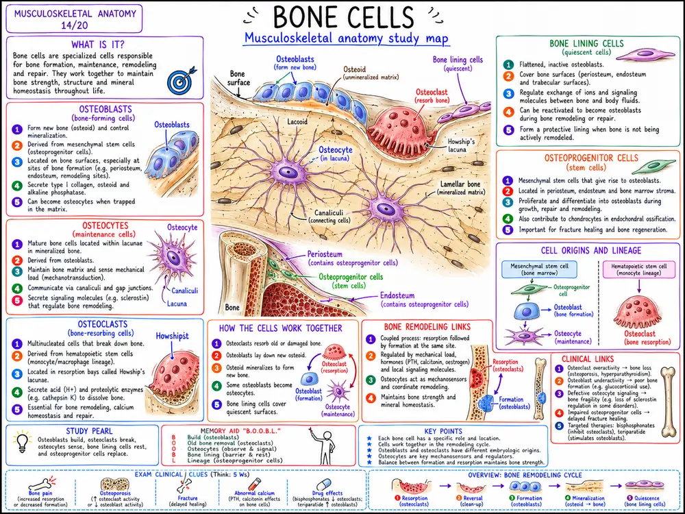 Musculoskeletal anatomy visual mind map