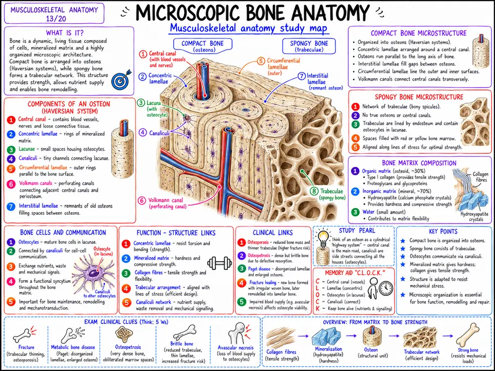 Musculoskeletal anatomy visual mind map