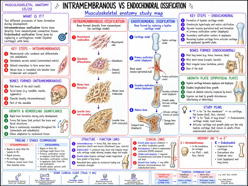 Musculoskeletal anatomy visual mind map