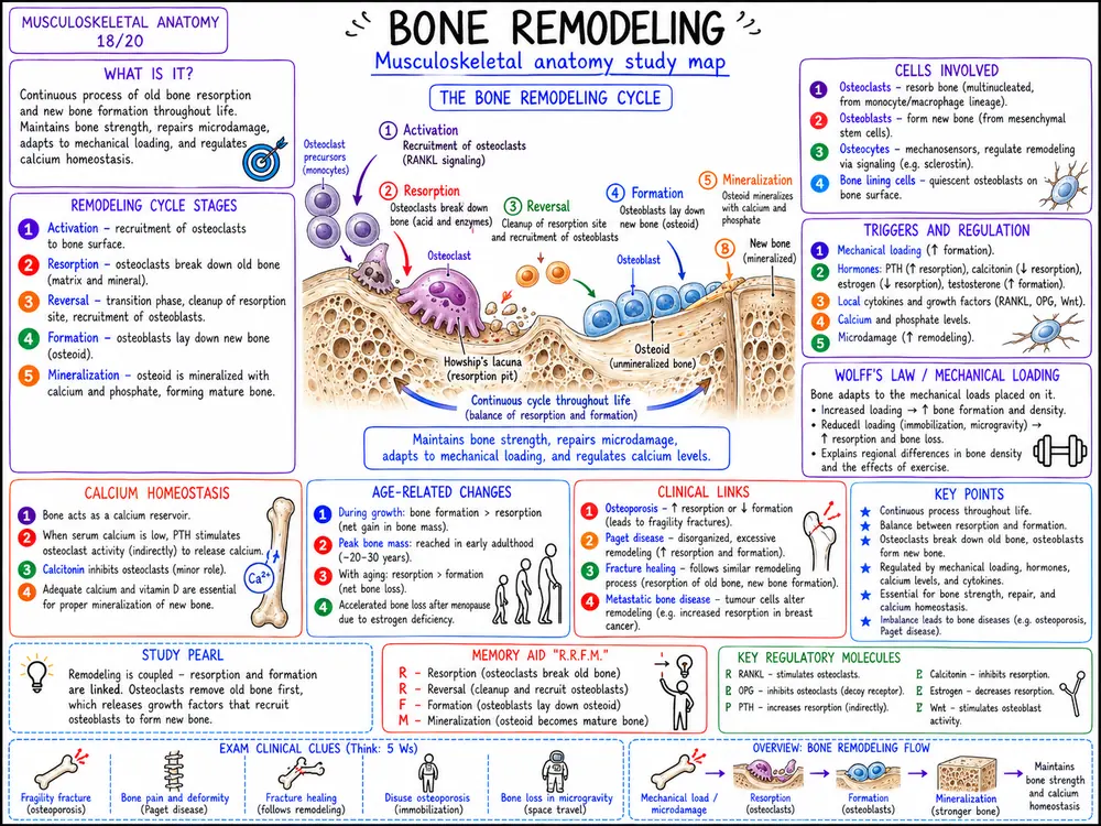 Musculoskeletal anatomy visual mind map