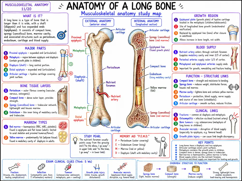 Musculoskeletal anatomy visual mind map