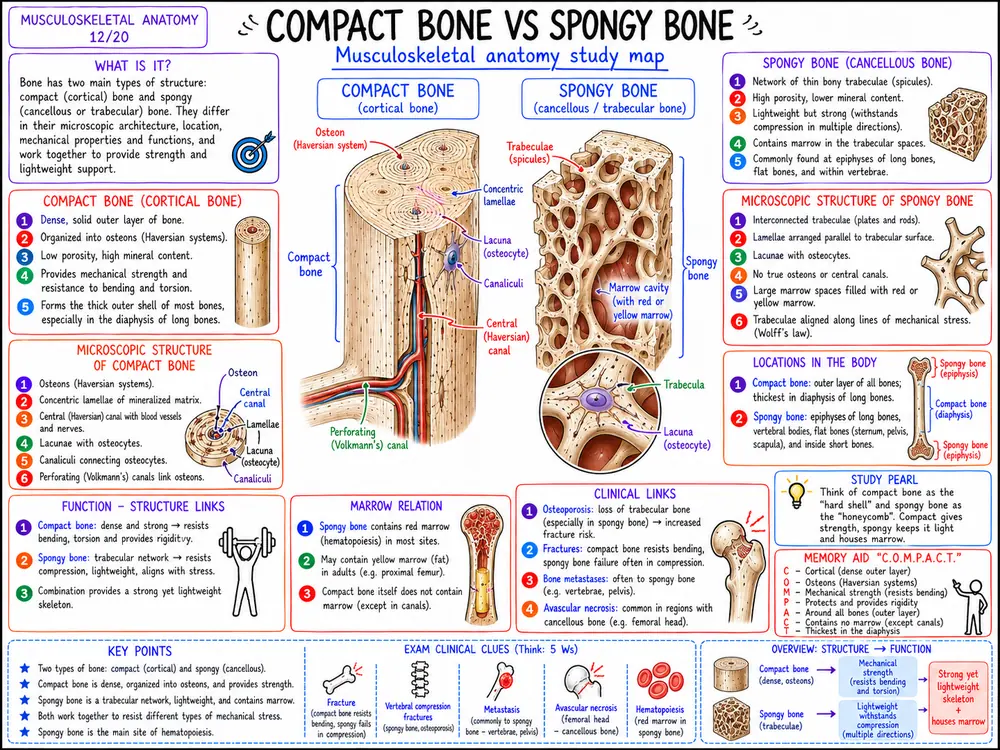 Musculoskeletal anatomy visual mind map