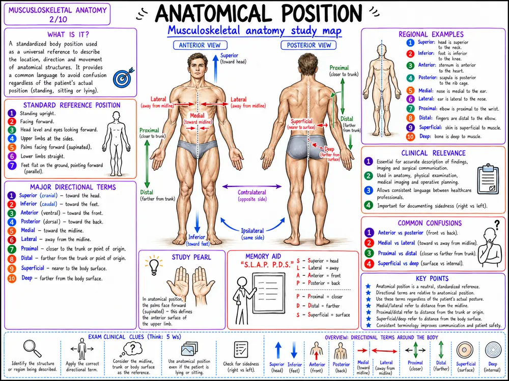 Musculoskeletal anatomy visual mind map