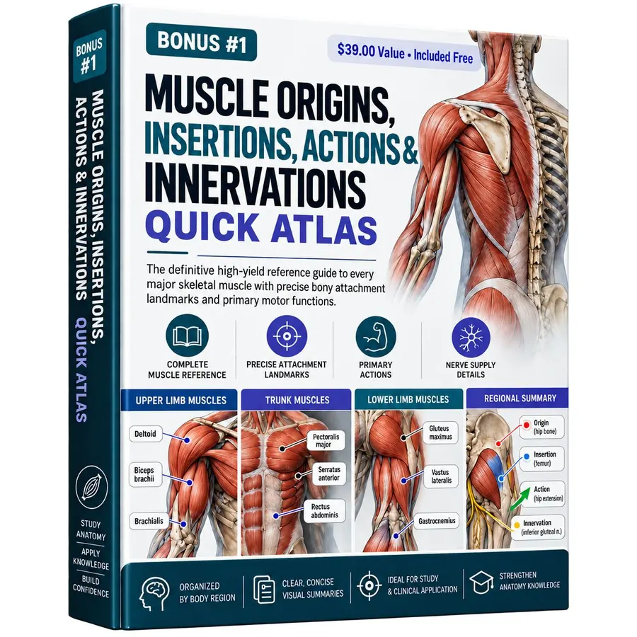 Bonus #1: Muscle Origins, Insertions, Actions & Innervations Quick Atlas